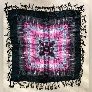 Beautiful Fringed Tie Dye Scarf/Shawl